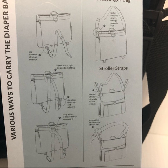 Gemline Uptown Navy Blue Convertible Diaper Bag - Picture 7 of 16